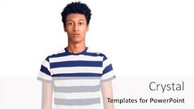  Presentation with african american - Presentation design consisting of young-african-american-man-wearing background and a white colored foreground