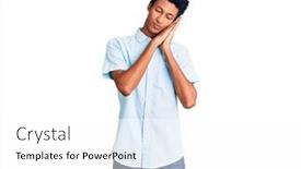  Presentation with closed - Theme with young-african-american-man-wearing background and a white colored foreground