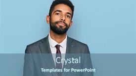  Presentation with african american business - Presentation theme with young-african-american-man-wearing background and a ocean colored foreground