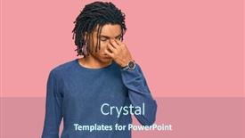  Presentation with frustration - Beautiful theme featuring young-african-american-man-wearing backdrop and a ocean colored foreground