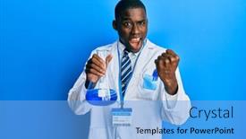  Presentation with proud american - Beautiful slides featuring young-african-american-man-wearing backdrop and a light blue colored foreground