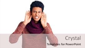  Presentation with deaf - Cool new presentation design with young-african-american-man-wearing backdrop and a soft green colored foreground