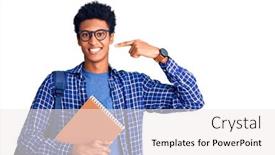  Presentation with student health - Theme consisting of young-african-american-man-wearing background and a white colored foreground