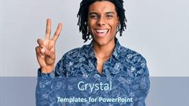  Presentation with 80s - Audience pleasing presentation consisting of young-african-american-man-wearing backdrop and a ocean colored foreground