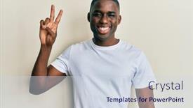  Presentation with ophthalmology african american models - Beautiful slides featuring young-african-american-man-wearing backdrop and a sky blue colored foreground