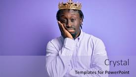  Presentation with king crown - Presentation featuring young-african-american-man-wearing background and a light blue colored foreground