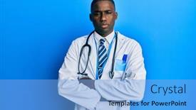  Presentation with young man wearing a hat - Presentation featuring young-african-american-man-wearing background and a light blue colored foreground