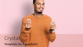  Presentation with salary - Amazing slide set having young-african-american-man-wearing backdrop and a red colored foreground