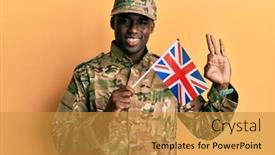 Presentation with united kingdom - Presentation enhanced with young-african-american-man-wearing background and a gold colored foreground