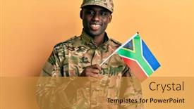  Presentation with south africa - Cool new PPT layouts with young-african-american-man-wearing backdrop and a gold colored foreground