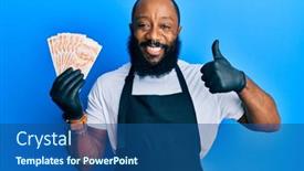  Presentation with turkish - Colorful slide set enhanced with young-african-american-man-wearing backdrop and a ocean colored foreground