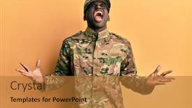  Presentation with yelling - Audience pleasing slide deck consisting of young-african-american-man-wearing backdrop and a gold colored foreground