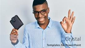  Presentation with friendly - Beautiful PPT layouts featuring young-african-american-man-wearing backdrop and a light blue colored foreground