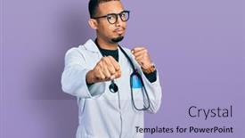  Presentation with doctor african - Theme having young-african-american-man-wearing background and a light blue colored foreground