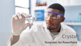  Presentation with diamond - Slide set featuring young-african-american-man-wearing background and a light gray colored foreground