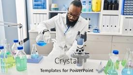  Presentation with liquid - Theme with young-african-american-man-wearing background and a light gray colored foreground