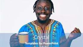  Presentation with proud american - Amazing presentation having young-african-american-man backdrop and a teal colored foreground