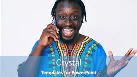  Presentation with tshirt - Slide set consisting of young-african-american-man background and a teal colored foreground