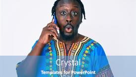  Presentation with generational african american culture - Slides having young-african-american-man background and a teal colored foreground