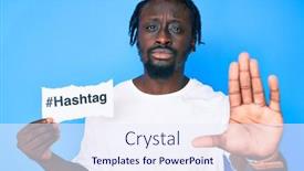  Presentation with defense - Presentation enhanced with young-african-american-man background and a sky blue colored foreground