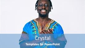  Presentation with africa - Colorful presentation enhanced with young-african-american-man backdrop and a teal colored foreground