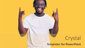  Presentation with rock music - Amazing presentation having young-african-american-man backdrop and a yellow colored foreground