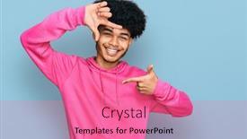  Presentation with frame pink - Audience pleasing slide deck consisting of young-african-american-man backdrop and a coral colored foreground