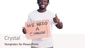  Presentation with change - PPT layouts featuring young-african-american-man background and a lemonade colored foreground