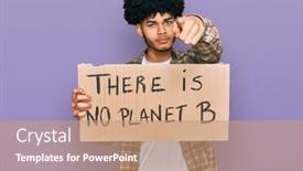  Presentation with afro - PPT layouts consisting of young-african-american-man background and a coral colored foreground