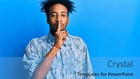  Presentation with beard - Cool new theme with young-african-american-man backdrop and a light blue colored foreground