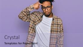  Presentation with skin infection - Slide deck featuring young-african-american-man background and a light blue colored foreground