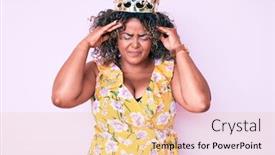  Presentation with princess - PPT theme consisting of young-african-american-plus-size background and a lemonade colored foreground