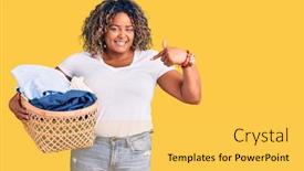  Presentation with proud american - Slides consisting of young-african-american-plus-size background and a yellow colored foreground