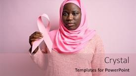  Presentation with cancer - Beautiful PPT layouts featuring young-african-american-plus-size backdrop and a coral colored foreground