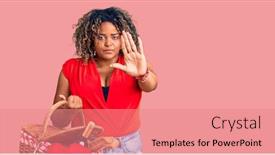  Presentation with african woman - Theme having young-african-american-plus-size background and a coral colored foreground