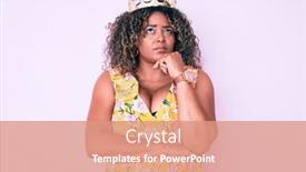  Presentation with princess - PPT layouts enhanced with young-african-american-plus-size background and a coral colored foreground