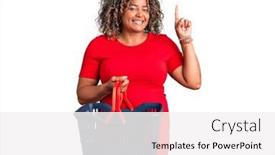  Presentation with african american woman question - Audience pleasing PPT layouts consisting of young-african-american-plus-size backdrop and a white colored foreground