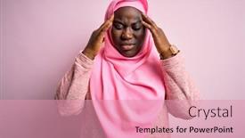  Presentation with african american mothers - Slide set enhanced with young-african-american-plus-size background and a coral colored foreground