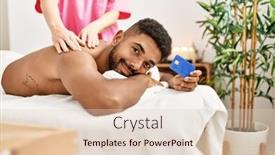  Presentation with african beauty - Slides consisting of young-african-american-reciving-back background and a lemonade colored foreground