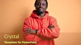  Presentation with sporty - Slides featuring young-african-american-sporty-man background and a  colored foreground