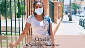  Presentation with american university - Audience pleasing PPT layouts consisting of young-african-american-student-woma backdrop and a coral colored foreground