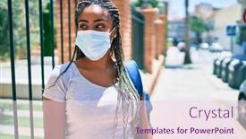  Presentation with american university - Audience pleasing presentation design consisting of young-african-american-student-woma backdrop and a lemonade colored foreground