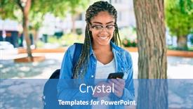  Presentation with american university - Amazing slides having young-african-american-student-woman backdrop and a teal colored foreground