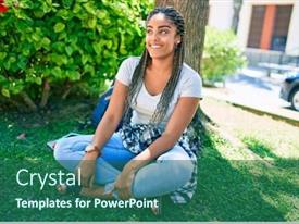 Young African American Student Woman PPT template 32 | CrystalGraphics