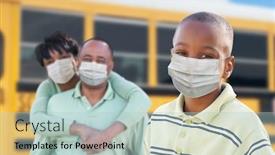  Presentation with medical student - PPT layouts featuring young-african-american-student background and a mint green colored foreground