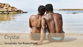  Presentation with tourist - Theme with young-african-american-tourist-couple background and a  colored foreground