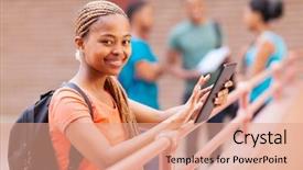  Presentation with american university - Audience pleasing slide set consisting of envision future - create imagination innovation inspiration ideas backdrop and a light gray colored foreground