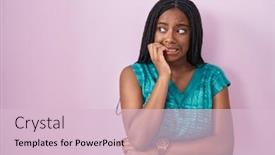  Presentation with pink nails - Presentation theme consisting of young-african-american-with-braids background and a lemonade colored foreground