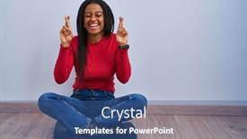  Presentation with hope - PPT theme consisting of young-african-american-with-braids background and a  colored foreground