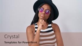  Presentation with breastfeeding and african american - Slides having young-african-american-with-braids background and a coral colored foreground